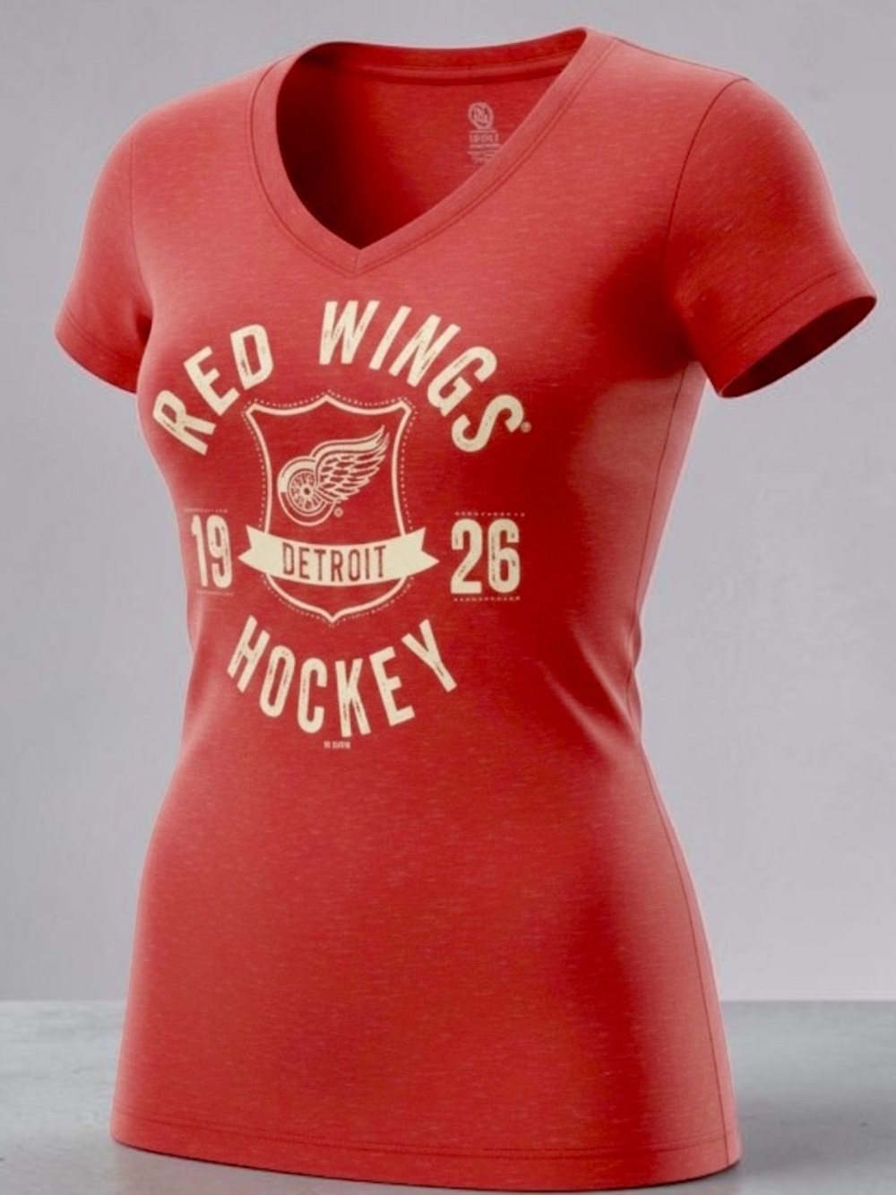 NHL Detroit Red Wings Vintage Style V-Neck Tee L